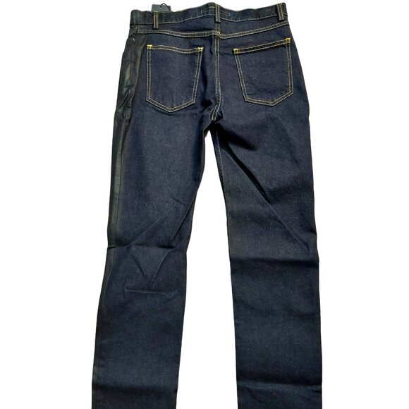 John Richmond Dual-Tone Coated Denim Front & Blue Denim Back Jeans Sz 28 NWT - Picture 5 of 10